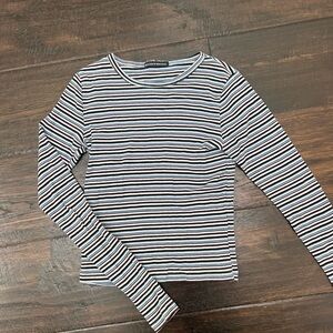 Brandy Melville Blue Striped Long Sleeve